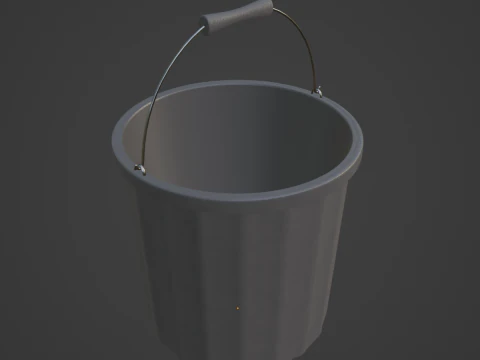 Industrial Plastic Bucket A 03 3D Model