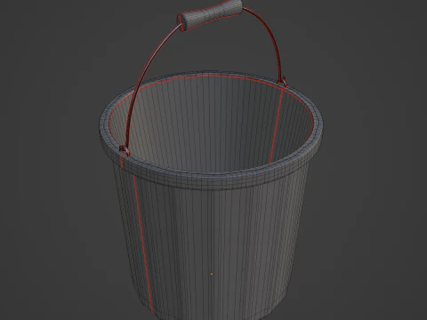 Industrial Plastic Bucket A 03 3D Model