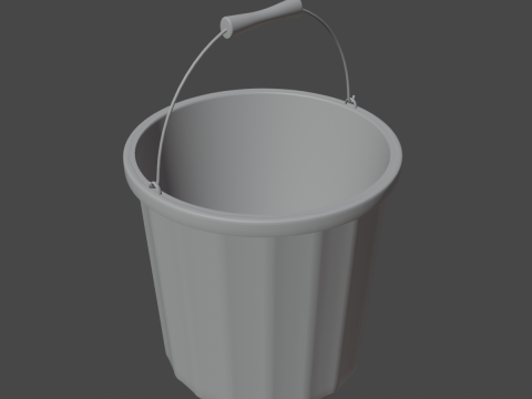 Industrial Plastic Bucket A 03 3D 모델