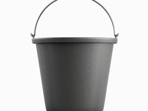Industrial Plastic Bucket B 01 3D Model