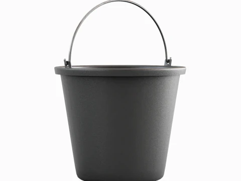 Industrial Plastic Bucket B 01 3D Model