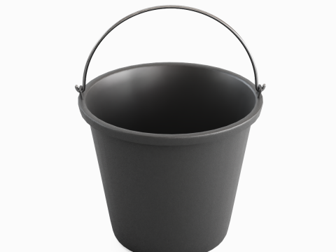Industrial Plastic Bucket B 01 3D Model