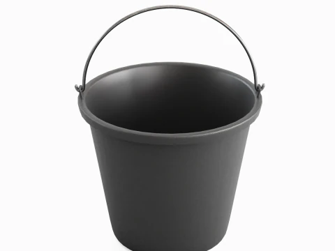 Industrial Plastic Bucket B 01 3D Model