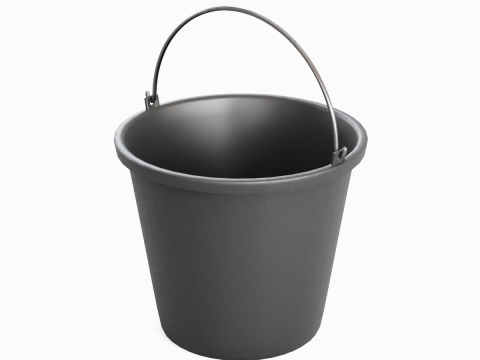 Industrial Plastic Bucket B 01 3D Model