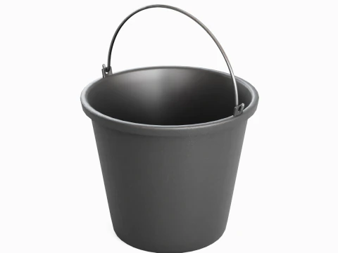 Industrial Plastic Bucket B 01 3D Model
