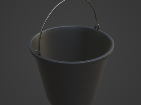 Industrial Plastic Bucket B 01 3D Model