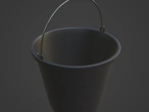 Industrial Plastic Bucket B 01 3D Model