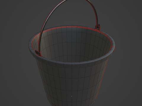 Industrial Plastic Bucket B 01 3D Model