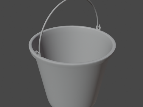 Industrial Plastic Bucket B 01 3D Model