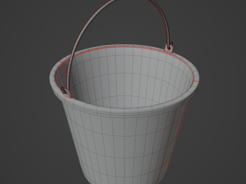 Industrial Plastic Bucket B 01 3D Model