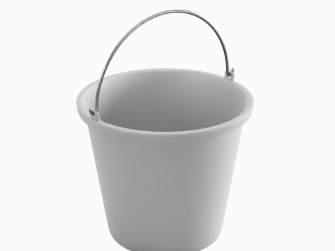 Industrial Plastic Bucket B 02 3D 모델