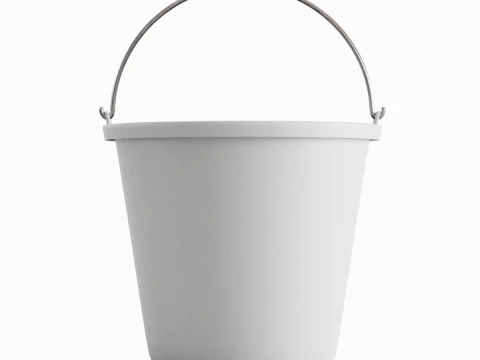 Industrial Plastic Bucket B 02 3D Model
