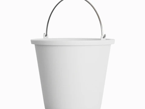 Industrial Plastic Bucket B 02 3D Model