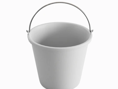 Industrial Plastic Bucket B 02 3D Model