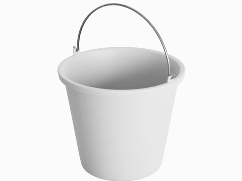 Industrial Plastic Bucket B 02 3D Model