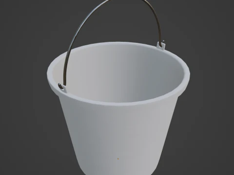 Industrial Plastic Bucket B 02 3D Model