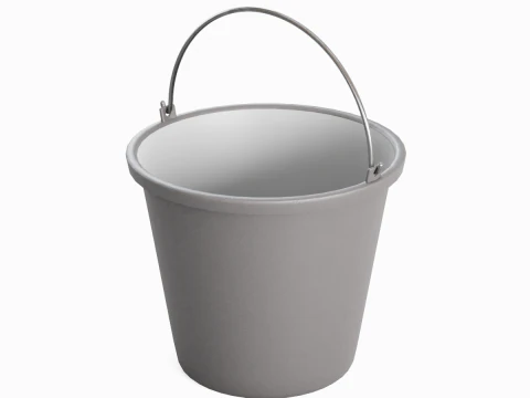 Industrial Plastic Bucket B 03 3D Model