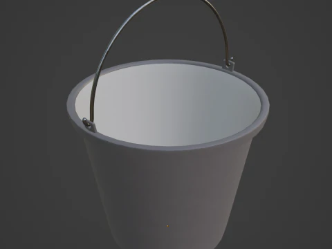 Industrial Plastic Bucket B 03 3D Model