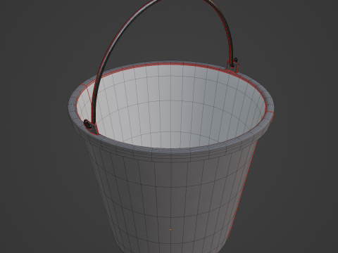 Industrial Plastic Bucket B 03 3Dモデル