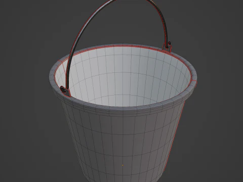 Industrial Plastic Bucket B 03 3D Model