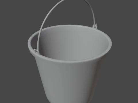Industrial Plastic Bucket B 03 3D Model