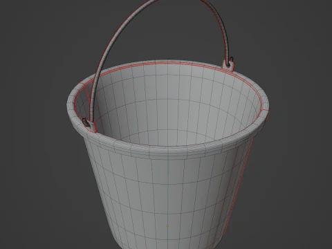 Industrial Plastic Bucket B 03 3D Model