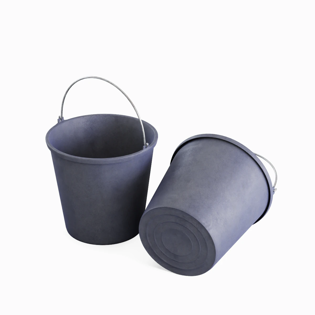 Industrial Plastic Bucket C 01 3D Model .c4d .max .obj .3ds .fbx .stl .blend 