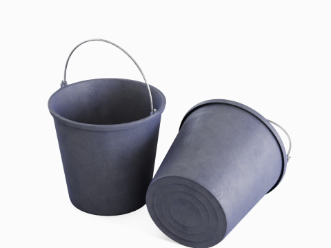 Industrial Plastic Bucket C 01 3D 모델