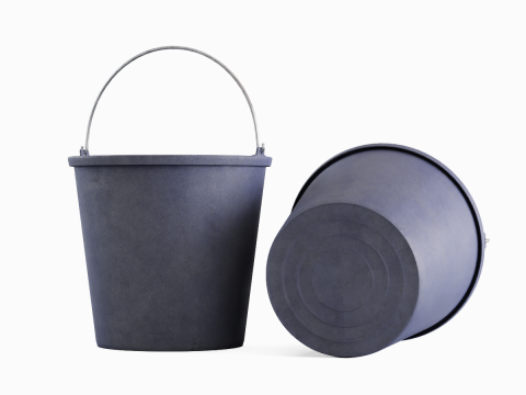 Industrial Plastic Bucket C 01 3D Модель