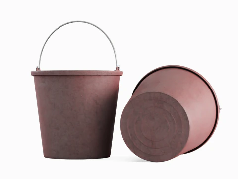 Industrial Plastic Bucket C 02 3D Model