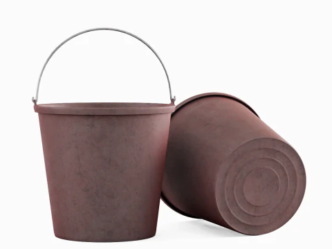 Industrial Plastic Bucket C 02 3D Model