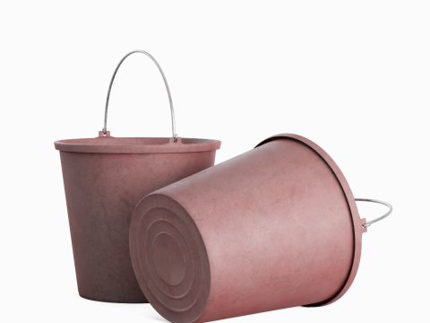 Industrial Plastic Bucket C 02 3Dモデル