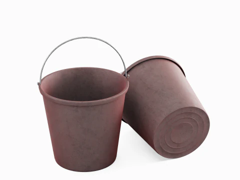 Industrial Plastic Bucket C 02 3D Model