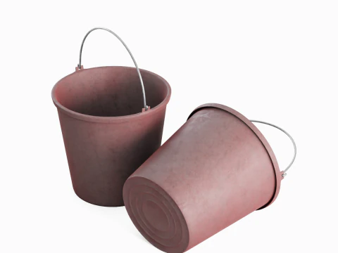 Industrial Plastic Bucket C 02 3D Model
