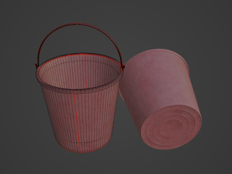 Industrial Plastic Bucket C 02 3Dモデル