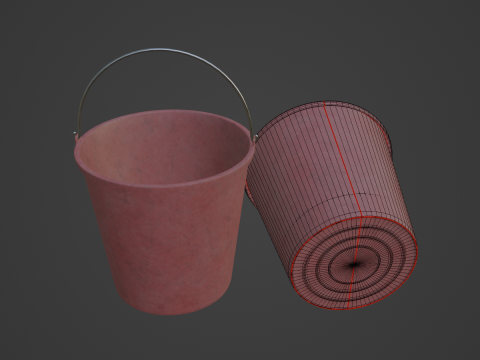 Industrial Plastic Bucket C 02 3Dモデル