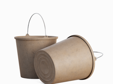 Industrial Plastic Bucket C 03 Modèle 3D