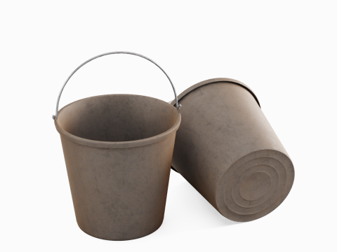 Industrial Plastic Bucket C 03 Modèle 3D