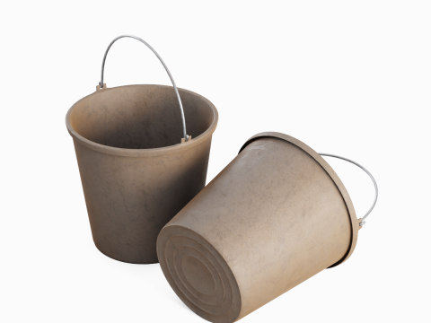 Industrial Plastic Bucket C 03 Modèle 3D