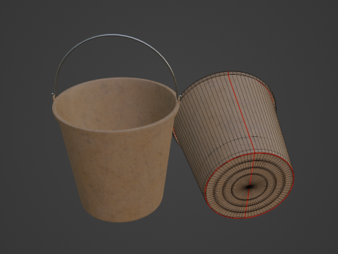 Industrial Plastic Bucket C 03 Modèle 3D