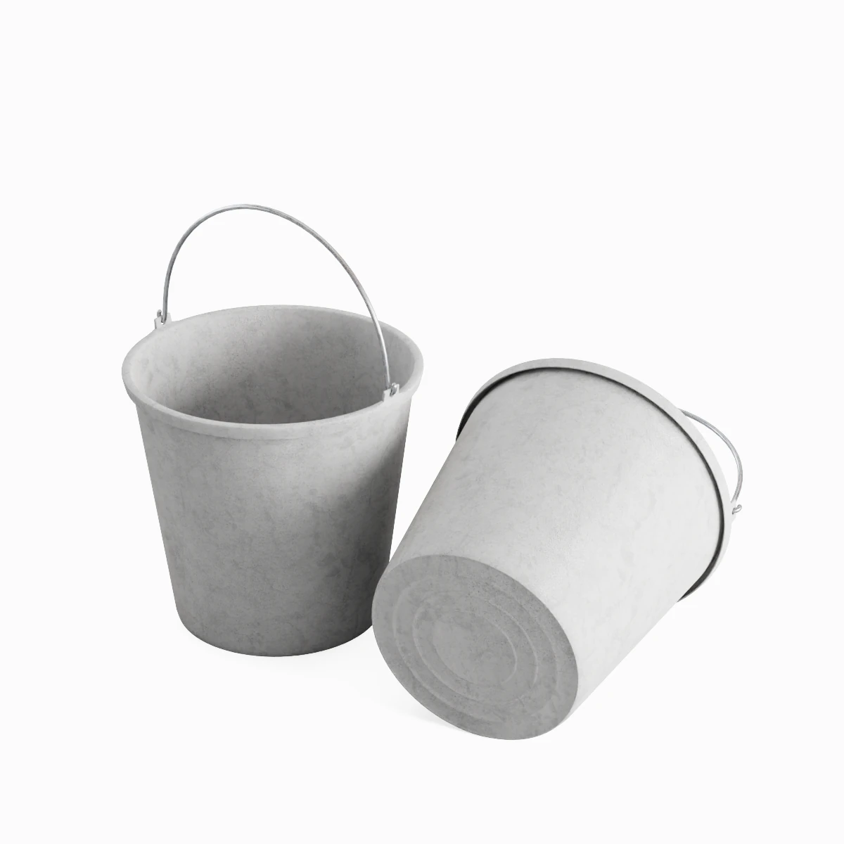 Industrial Plastic Bucket C 04 3D Model .c4d .max .obj .3ds .fbx .stl .blend