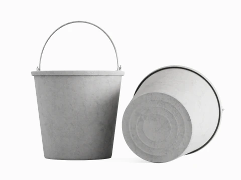 Industrial Plastic Bucket C 04 3D Model