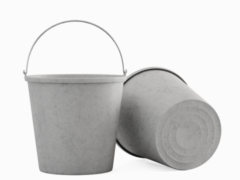 Industrial Plastic Bucket C 04 3D Model