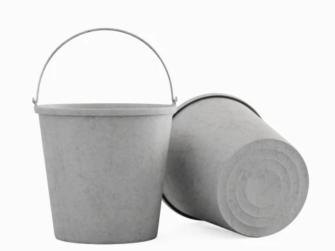Industrial Plastic Bucket C 04 3D Model