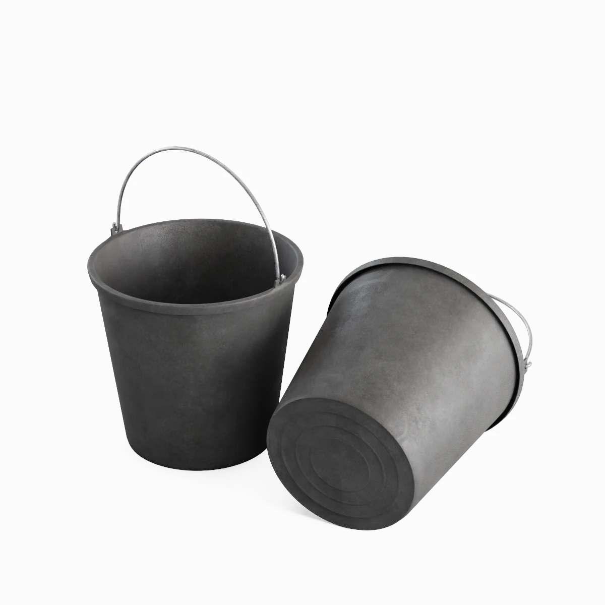 Industrial Plastic Bucket C 05 3D Model .c4d .max .obj .3ds .fbx .stl .blend