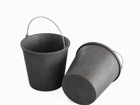 Industrial Plastic Bucket C 05 3D Model