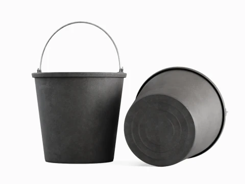 Industrial Plastic Bucket C 05 3D Model