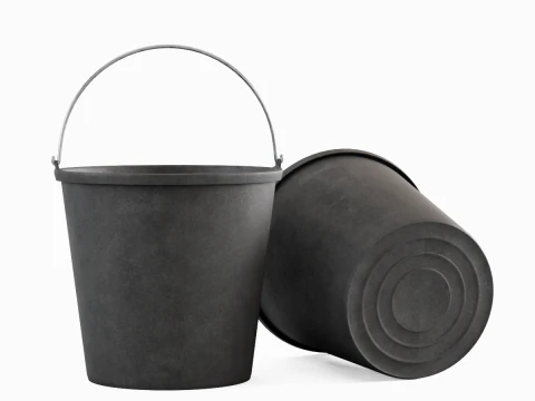 Industrial Plastic Bucket C 05 3D Model
