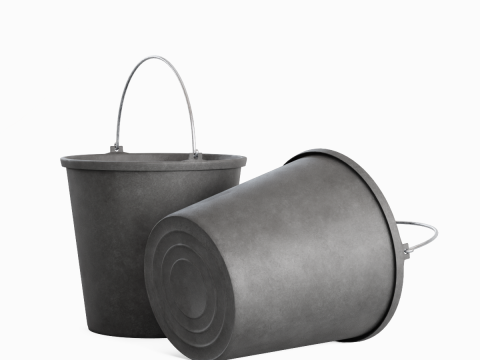 Industrial Plastic Bucket C 05 3D Модель