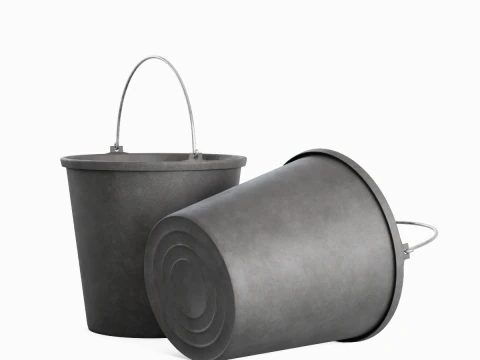 Industrial Plastic Bucket C 05 3D Model